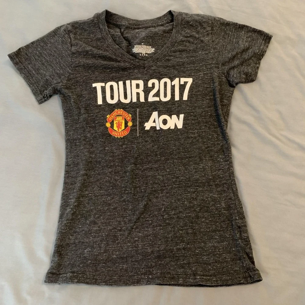 Manchester United Shirt Womens‎ Medium Red Gray EPL Soccer Adidas Lot 2